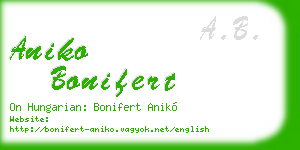 aniko bonifert business card